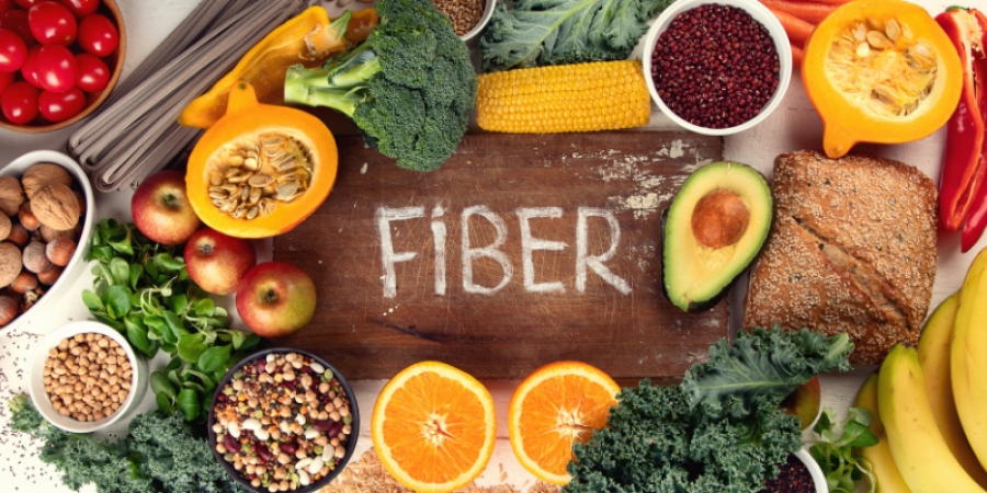 Fibra dietaría, fibra soluble y fibra total